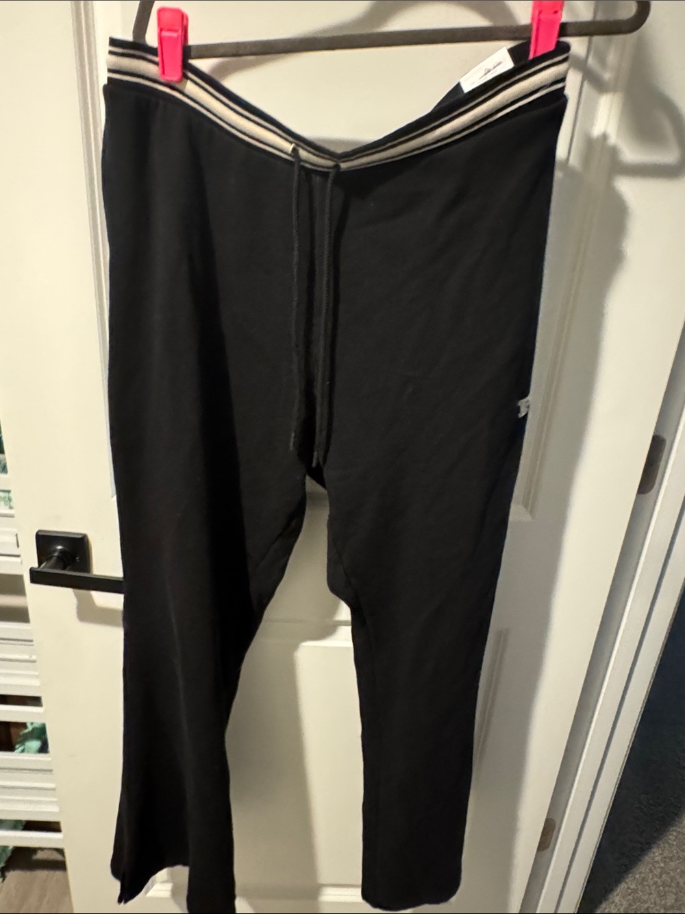 PINK Victoria’s secret Ivy Flare  Black Lounge SweatPants with Waist Drawstring